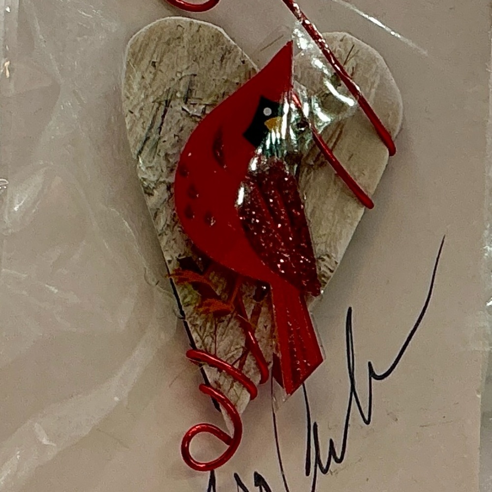 Cardinal Brooch by Michael Anderson